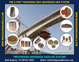Post Tensioning wedges and barrels, pre stressed a
