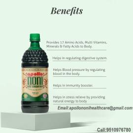 HEALTH BENEFITS  OF APOLLO NONI JUICE
