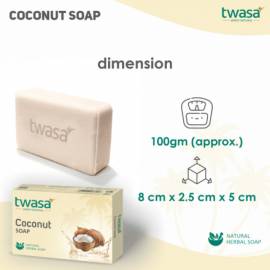 Twasa Creamy Coconut Beauty Bar Natural Soap,